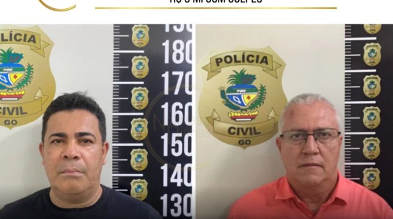 A Polícia Civil de Goiás (PCGO), por meio do Grupo de Repressão a Estelionato e Outras Fraudes da Delegacia Estadual de Investigações Criminais, prendeu Gilberto Rodrigues de Oliveira (à esquerda na foto em destaque), 54 anos, e Girlandio Pereira Chaves (à direita), 49. A prisão da dupla ocorreu na última sexta-feira (9/2).