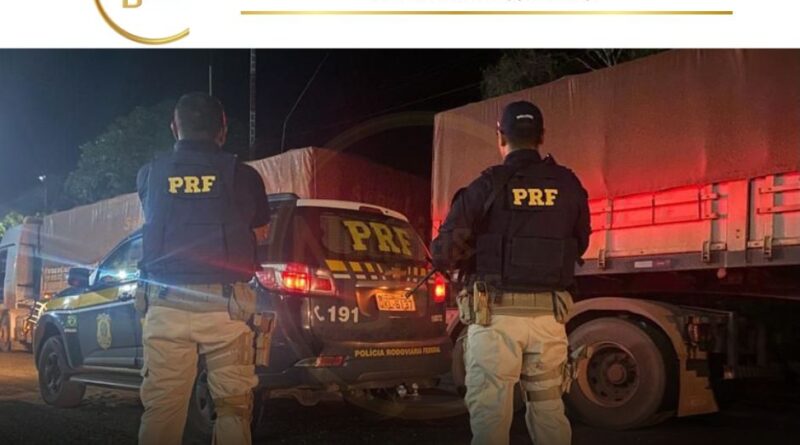 A Polícia Rodoviária Federal (PRF) realizou apreensão de uma carga de piso que saiu da cidade de Santa Gertrudes, em São Paulo, tendo como destino a cidade de Paragominas.