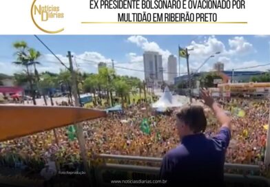 Ex presidente Jair Bolsonaro é ovacionado por multidão em Ribeirão Preto