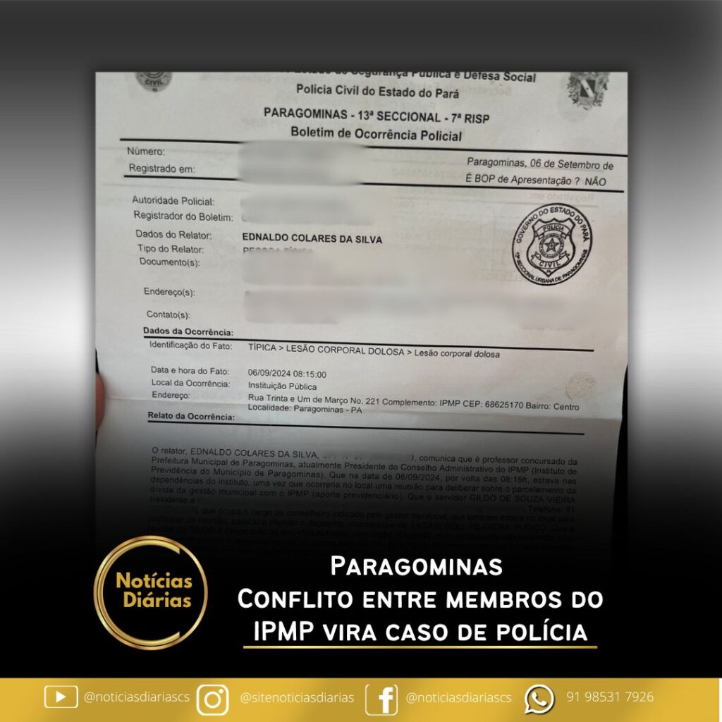 Uma grande confusão marcou a reunião do Conselho Administrativo do IPMP (Instituto de Previdência do Município de Paragominas) na manhã de 6 de setembro de 2024.