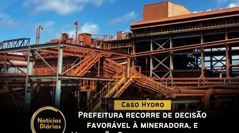 A Prefeitura de Paragominas entrou com recurso no Tribunal de Justiça do Pará contra a decisão liminar que favoreceu a Mineração Paragominas S.A., do grupo Hydro.