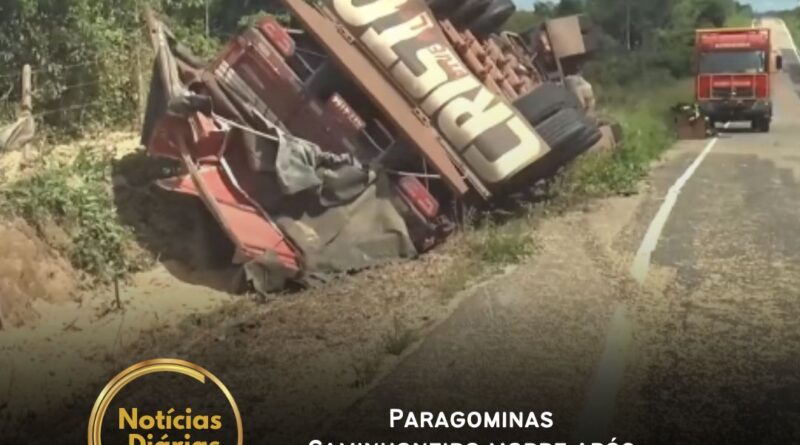 Um caminhoneiro morreu na manhã de terça-feira, dia 25 de março, após o tombamento de uma carreta carregada de soja na rodovia PA-256, em Paragominas, numa curva pouco antes da ponte sobre o Rio Capim.