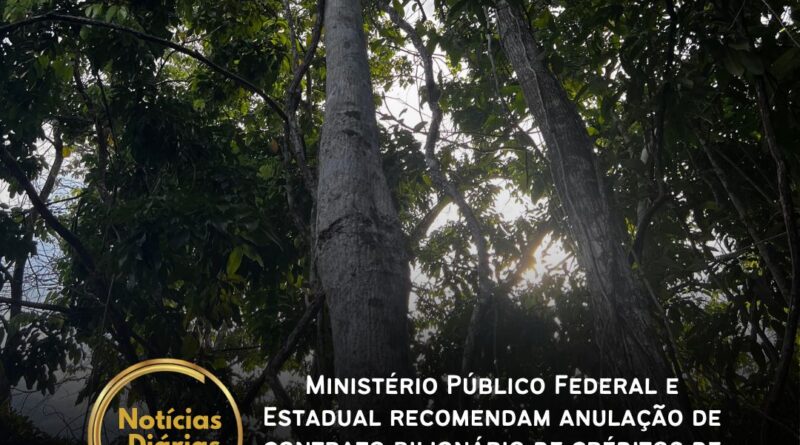 O Ministério Público Federal (MPF) e o Ministério Público do Estado do Pará (MPPA) recomendaram, em 15 de abril, que o governo do Pará e a Companhia de Ativos Ambientais e Participações do Pará (CAAPP) anulem imediatamente o contrato internacional firmado com a coalizão LEAF, envolvendo quase R$ 1 bilhão em créditos de carbono. O motivo central é a violação da Lei Federal nº 15.042/2024, que proíbe a venda antecipada de créditos referentes a emissões futuras de gases de efeito estufa.