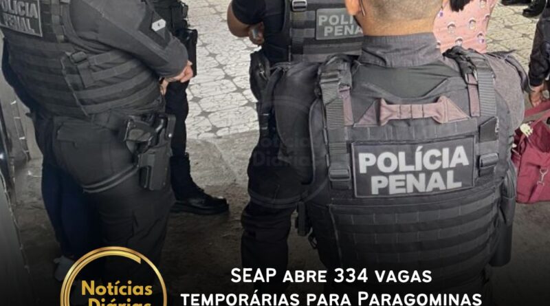 A Secretaria de Estado de Administração Penitenciária (SEAP) do Pará está com inscrições abertas para um Processo Seletivo Simplificado (PSS) visando a contratação temporária de 334 profissionais. As vagas abrangem níveis fundamental, médio e superior, distribuídas em várias regiões do estado, incluindo Paragominas.