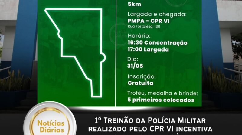 1º Treinão da Polícia Militar realizado pelo CPR VI incentiva esporte, lazer e saúde em Paragominas