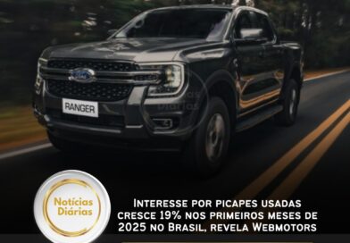 Interesse por picapes usadas cresce 19% nos primeiros meses de 2025 no Brasil, revela Webmotors