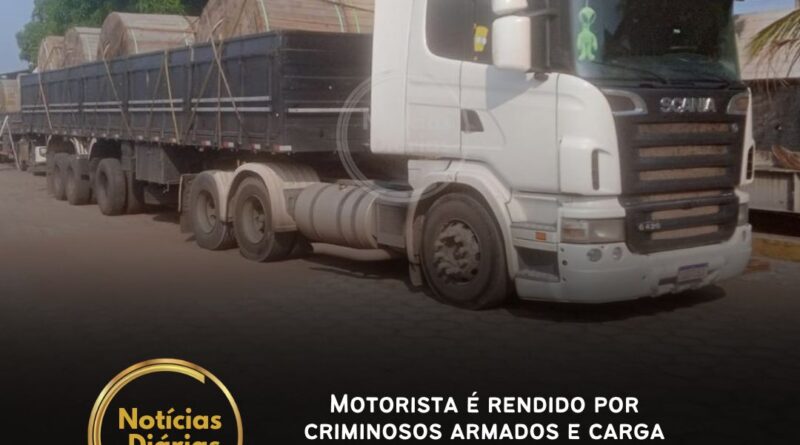 Motorista é rendido por criminosos armados e carga avaliada em R$ 800 mil é roubada na BR-010, em Paragominas