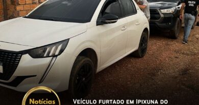 Veículo furtado em Ipixuna do Pará é encontrado abandonado em Paragominas
