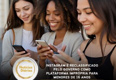 Instagram é reclassificado pelo governo como plataforma imprópria para menores de 16 anos