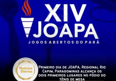 Primeiro dia de JOAPA, Regional Rio Capim, Paragominas alcança os dois primeiros lugares no pódio do tênis de mesa feminino