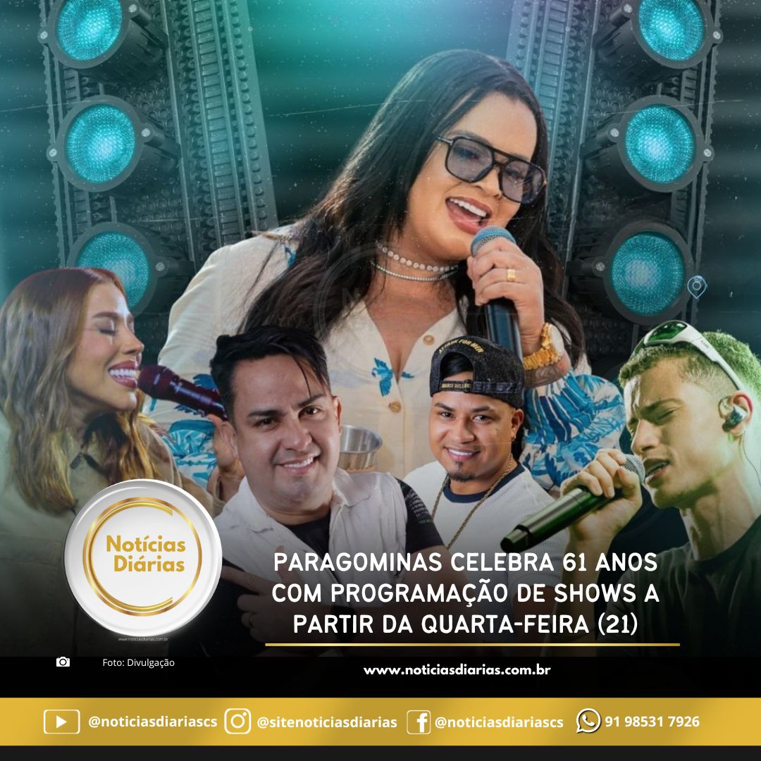 Paragominas celebra 61 anos com programação de shows a partir da quarta-feira (21)