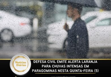 Defesa Civil emite alerta laranja para chuvas intensas em Paragominas nesta quinta-feira (5)