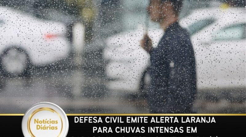 Defesa Civil emite alerta laranja para chuvas intensas em Paragominas nesta quinta-feira (5)