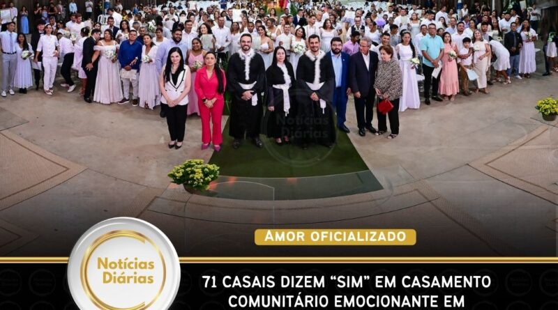 Amor oficializado: 71 casais dizem “sim” em casamento comunitário emocionante em Paragominas