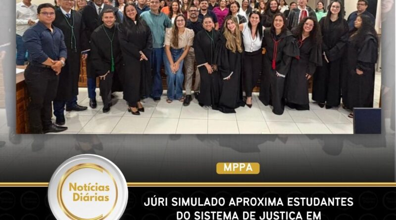Júri simulado aproxima estudantes do sistema de Justiça em Paragominas