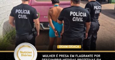 Mulher é presa em flagrante por descumprir medidas protetivas em Paragominas