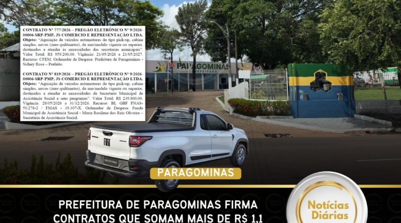 Prefeitura de Paragominas firma contratos que somam mais de R$ 1,1 milhão para aquisição de veículos Prefeitura de Paragominas firma contratos que somam mais de R$ 1,1 milhão para aquisição de veículos