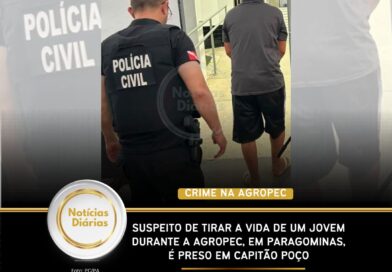Suspeito de tirar a vida de um jovem durante a Agropec, em Paragominas, é preso em Capitão Poço