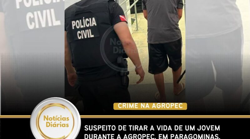 Suspeito de tirar a vida de um jovem durante a Agropec, em Paragominas, é preso em Capitão Poço